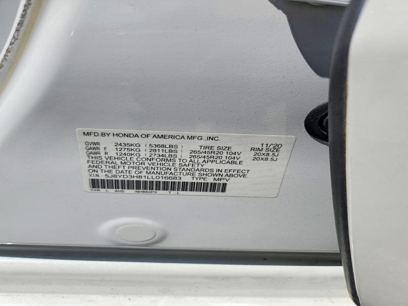 Продажа на аукционе авто 2020 Acura Mdx, vin: 5J8YD3H81LL016683, номер лота: 54066416