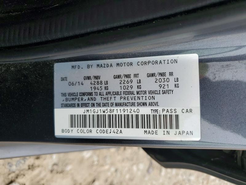 Продаж на аукціоні авто 2015 Mazda 6, vin: JM1GJ1W58F1191240, номер лоту: 54639776