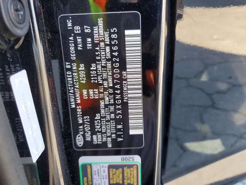 Aukcja sprzedaży 2013 Kia Optima, vin: 5XXGN4A70DG246585, numer aukcji: 54228036