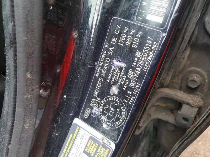 53650246 :رقم المزاد ، 3KPFK4A73HE055147 vin ، 2017 Kia Forte مزاد بيع