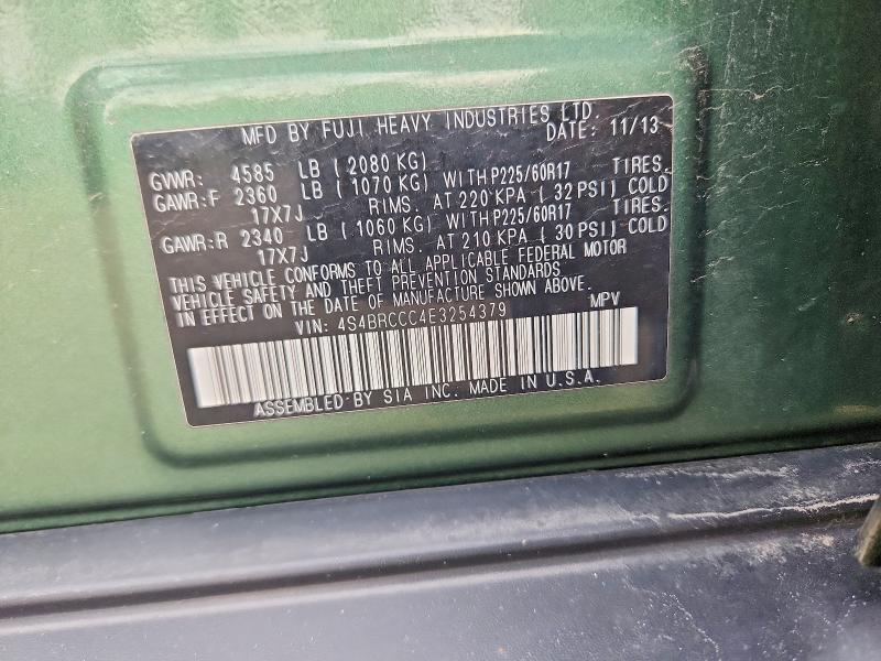 Aukcja sprzedaży 2014 Subaru Outback, vin: 4S4BRCCC4E3254379, numer aukcji: 53208666