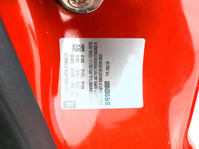 53734116 :رقم المزاد ، 2G1FE1E38C9105828 vin ، 2012 Chevrolet Camaro مزاد بيع