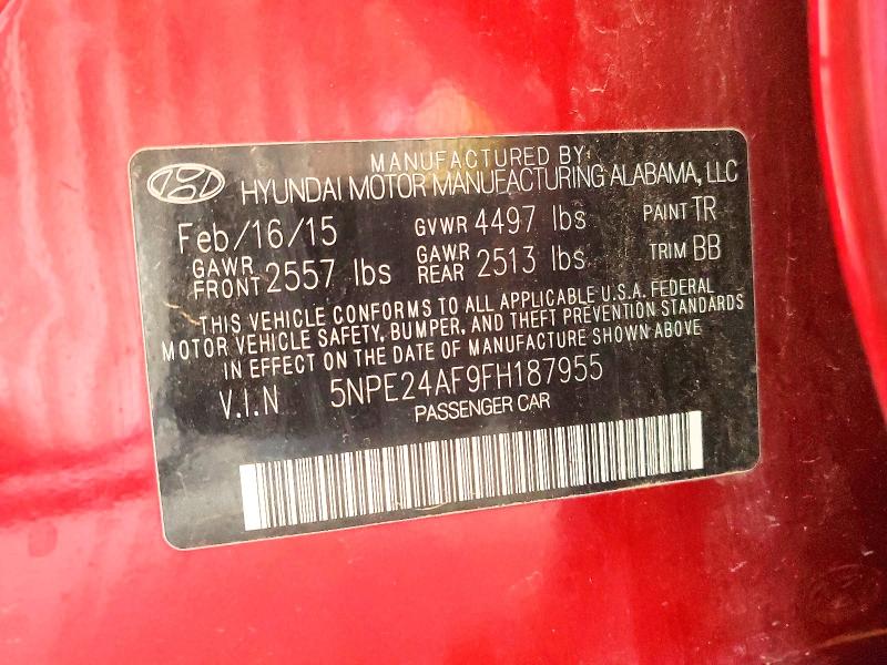 Aukcja sprzedaży 2015 Hyundai Sonata, vin: 5NPE24AF9FH187955, numer aukcji: 55327316