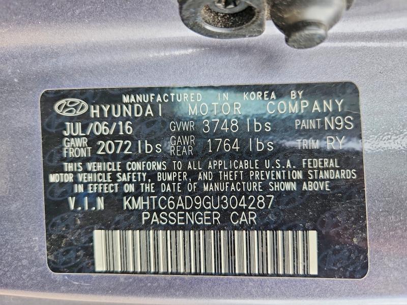 Продаж на аукціоні авто 2016 Hyundai Veloster, vin: KMHTC6AD9GU304287, номер лоту: 54966446
