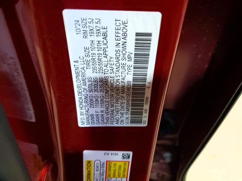 Aukcja sprzedaży 2025 Honda Cr-v, vin: 7FARS6H91SE046369, numer aukcji: 53734196