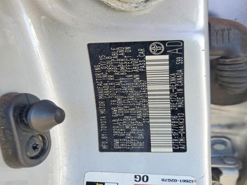 55231346 :رقم المزاد ، 2T1BURHE9FC346967 vin ، 2015 Toyota Corolla مزاد بيع