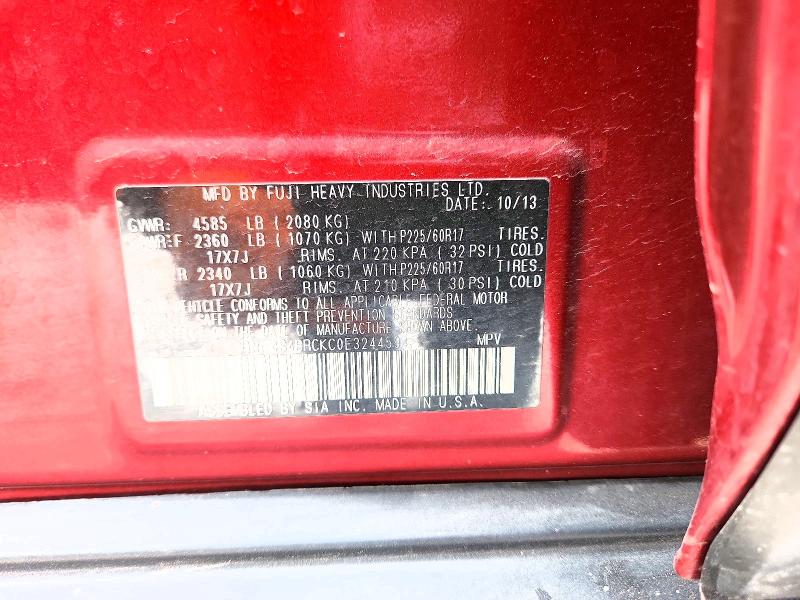 Aukcja sprzedaży 2014 Subaru Outback, vin: 4S4BRCKC0E3244594, numer aukcji: 53188956