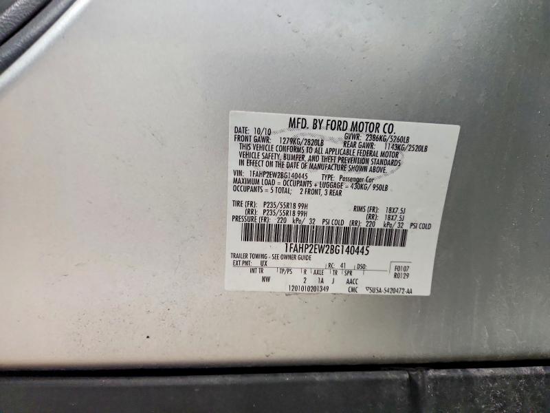 Aukcja sprzedaży 2011 Ford Taurus, vin: 1FAHP2EW2BG140445, numer aukcji: 54637446