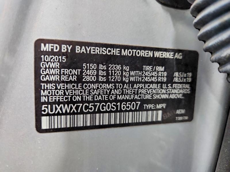 Продажа на аукционе авто 2016 Bmw X3, vin: 5UXWX7C57G0S16507, номер лота: 54262946