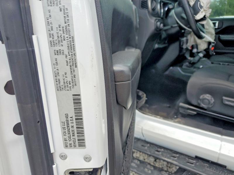 2021 Jeep Wrangler მანქანა იყიდება აუქციონზე, vin: 1C4GJXAN2MW691453, აუქციონის ნომერი: 54325636