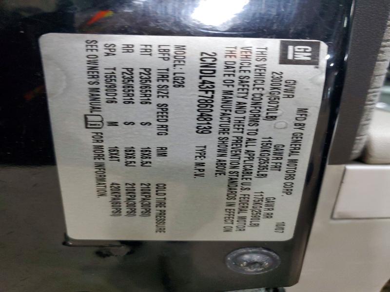 Продажа на аукционе авто 2008 Chevrolet Equinox, vin: 2CNDL43F786048139, номер лота: 52481276