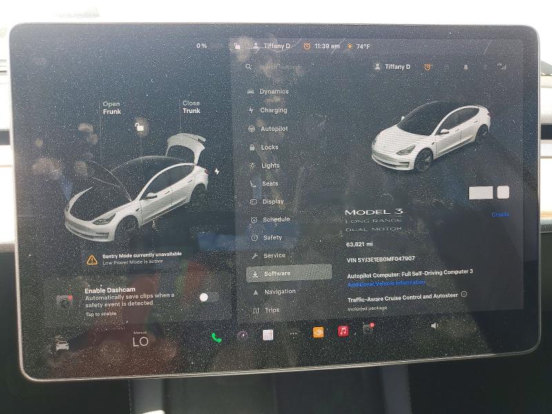 Aukcja sprzedaży 2021 Tesla Model 3, vin: 5YJ3E1EB0MF047907, numer aukcji: 54920226