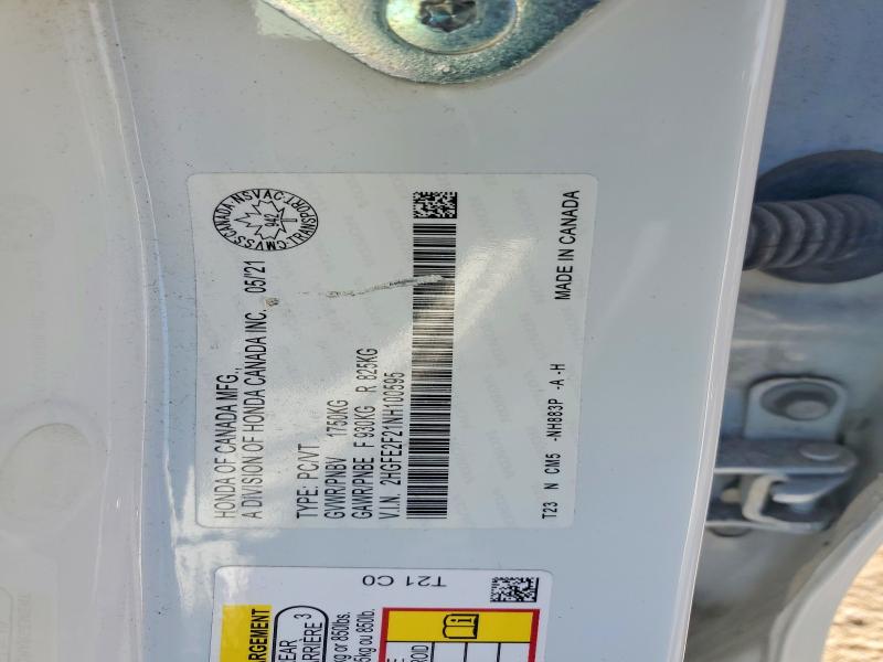2022 Honda Civic მანქანა იყიდება აუქციონზე, vin: 2HGFE2F21NH100595, აუქციონის ნომერი: 55311756