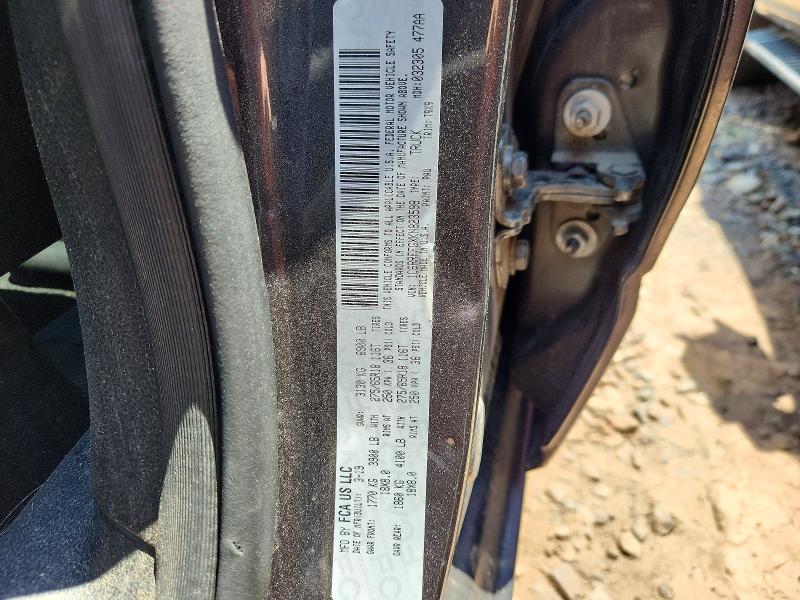 53705876 :رقم المزاد ، 1C6RRFFGXKN823598 vin ، 2019 Ram 1500 مزاد بيع