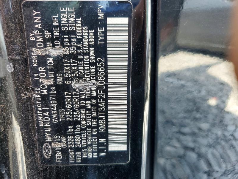 Продажа на аукционе авто 2015 Hyundai Tucson, vin: KM8JT3AF2FU086652, номер лота: 55220466