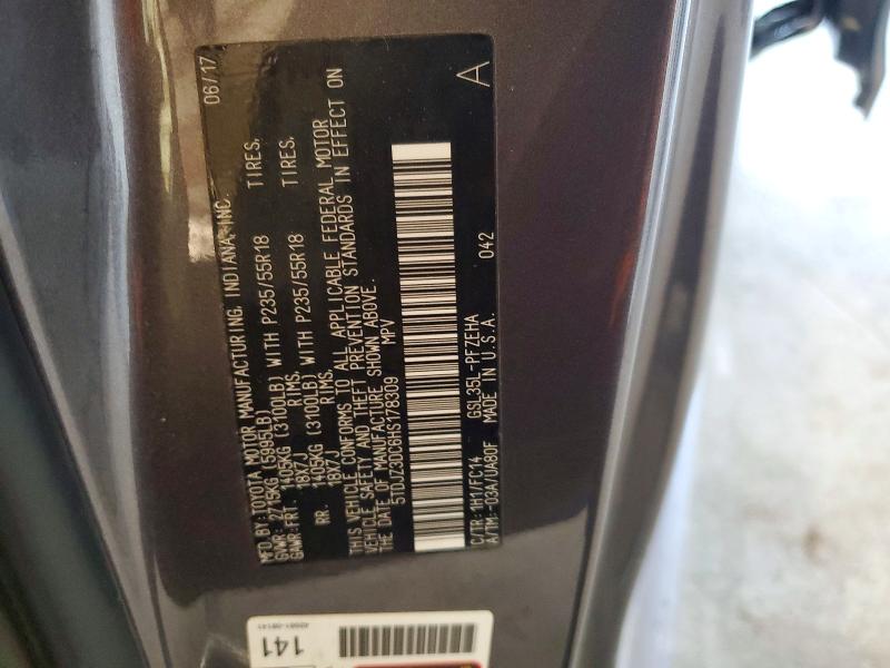 Продажа на аукционе авто 2017 Toyota Sienna, vin: 5TDJZ3DC6HS178309, номер лота: 53702326