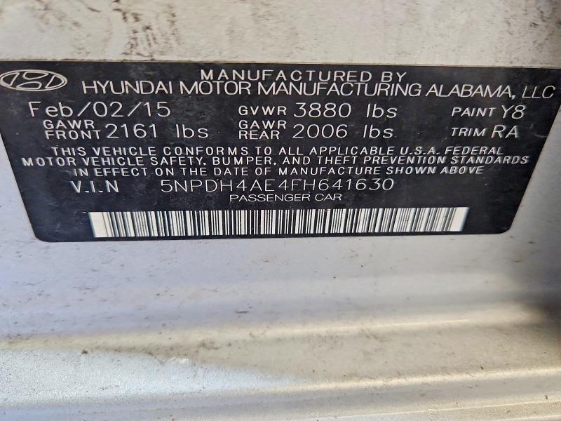 Продаж на аукціоні авто 2015 Hyundai Elantra, vin: 5NPDH4AE4FH641630, номер лоту: 55004646