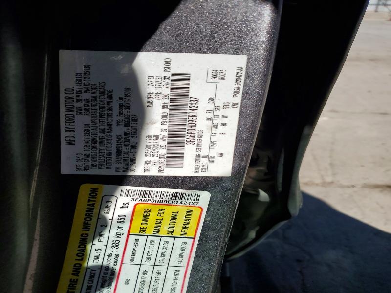 2014 Ford Fusion მანქანა იყიდება აუქციონზე, vin: 3FA6P0HD9ER142437, აუქციონის ნომერი: 51989086