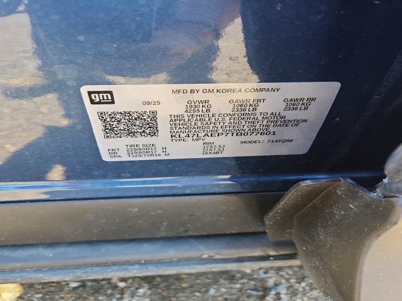 53340066 :رقم المزاد ، KL47LAEP7TB077601 vin ، 2026 Buick Envista مزاد بيع