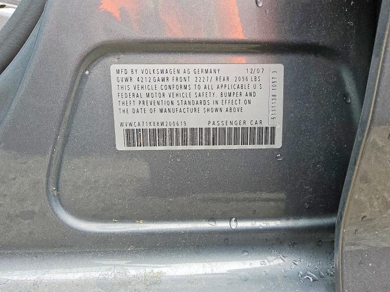 Продажа на аукционе авто 2008 Volkswagen Rabbit, vin: WVWCA71K88W200619, номер лота: 54854626
