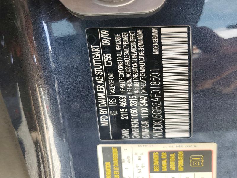 Aukcja sprzedaży 2010 Mercedes-benz E, vin: WDDKJ5GB2AF018501, numer aukcji: 52508706
