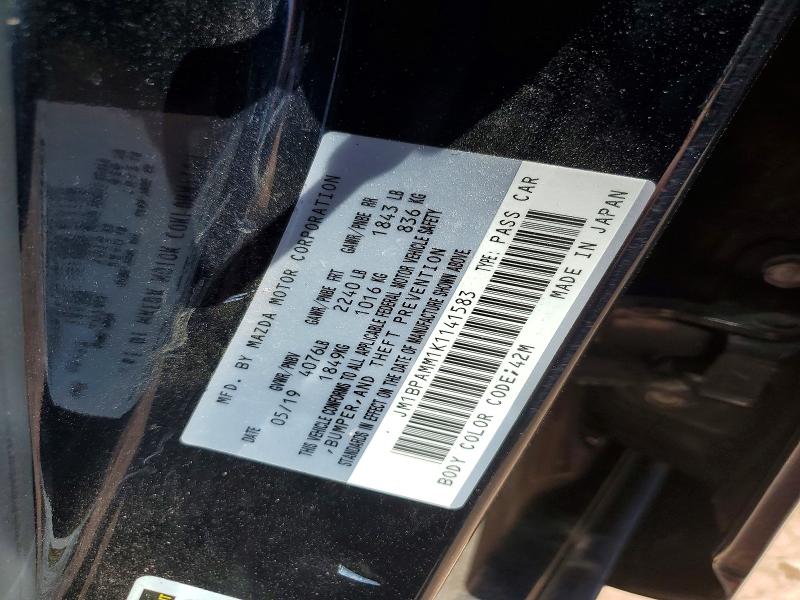 Aukcja sprzedaży 2019 Mazda 3, vin: JM1BPAMM1K1141583, numer aukcji: 54437036