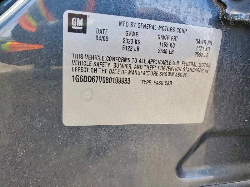 Продаж на аукціоні авто 2008 Cadillac Sts, vin: 1G6DD67V080199933, номер лоту: 52242616