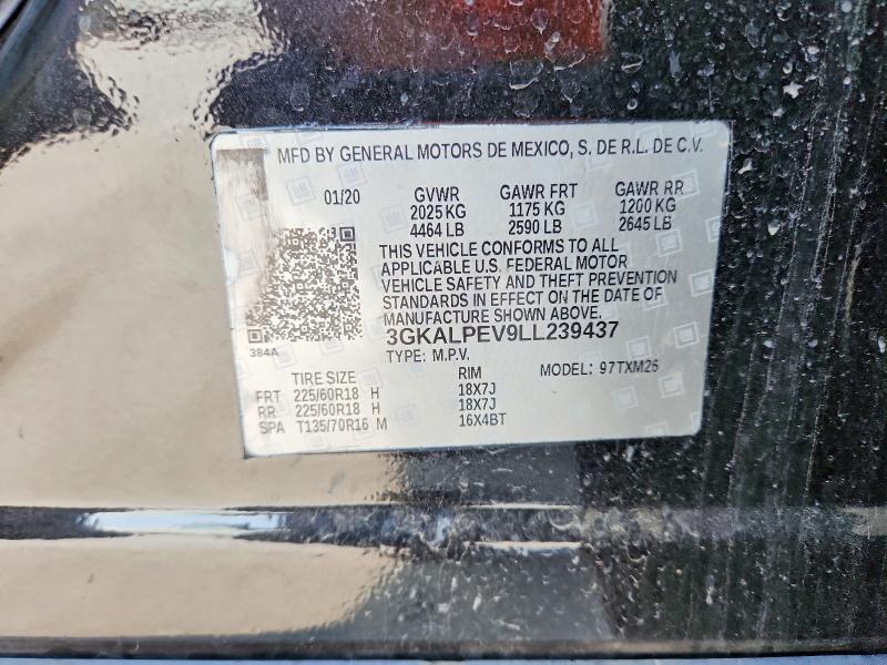 Aukcja sprzedaży 2020 Gmc Terrain, vin: 3GKALPEV9LL239437, numer aukcji: 52366236