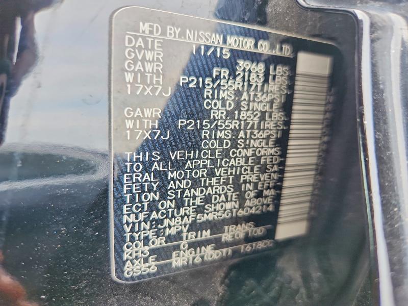 Aukcja sprzedaży 2016 Nissan Juke, vin: JN8AF5MR5GT604214, numer aukcji: 53874176
