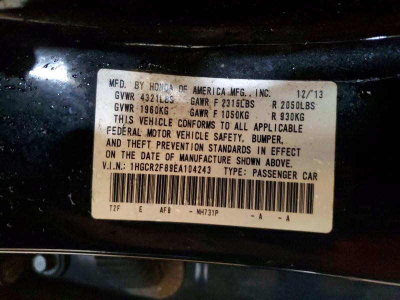 Продажа на аукционе авто 2014 Honda Accord, vin: 1HGCR2F89EA104243, номер лота: 52131796