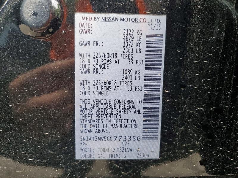 Продаж на аукціоні авто 2016 Nissan Rogue, vin: 5N1AT2MV9GC773356, номер лоту: 53221316