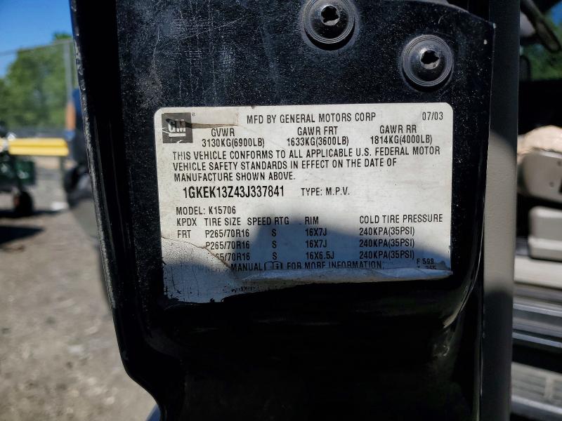 2003 Gmc Yukon მანქანა იყიდება აუქციონზე, vin: 1GKEK13Z43J337841, აუქციონის ნომერი: 51609316