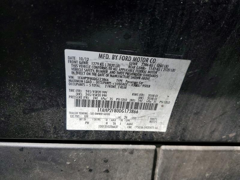 Aukcja sprzedaży 2013 Ford Taurus, vin: 1FAHP2F80DG173866, numer aukcji: 53138216