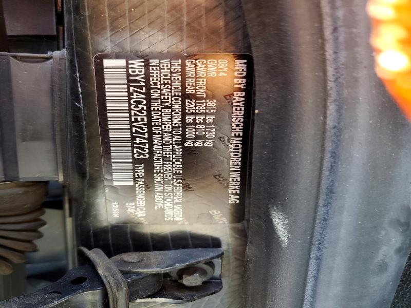 Продаж на аукціоні авто 2014 Bmw I3, vin: WBY1Z4C52EV274723, номер лоту: 52969016