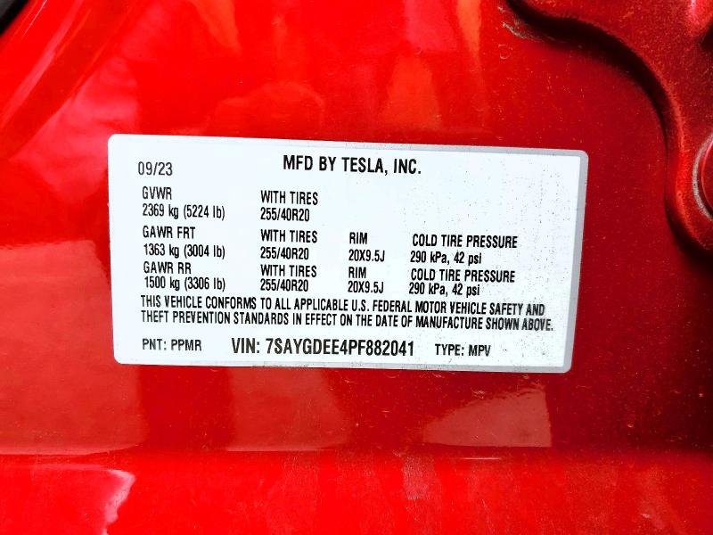 Aukcja sprzedaży 2023 Tesla Model Y, vin: 7SAYGDEE4PF882041, numer aukcji: 53425676