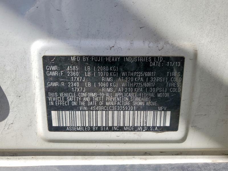 Продажа на аукционе авто 2014 Subaru Outback, vin: 4S4BRCLC3E3259301, номер лота: 53259176