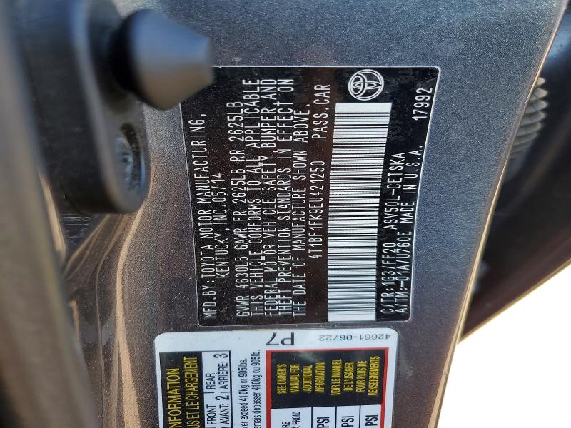 Продаж на аукціоні авто 2014 Toyota Camry, vin: 4T1BF1FK9EU421250, номер лоту: 52559816