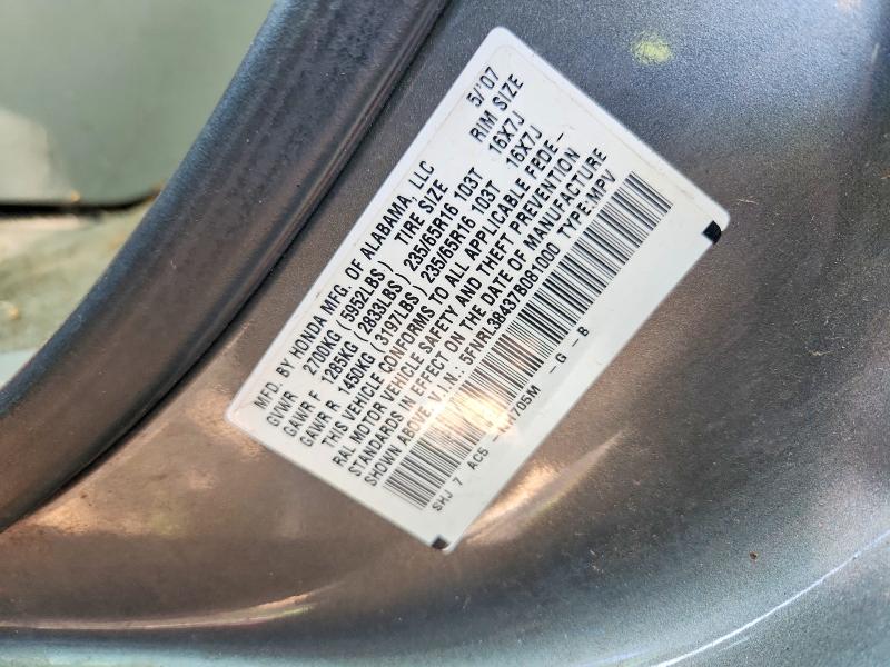 Продажа на аукционе авто 2007 Honda Odyssey, vin: 5FNRL38437B081000, номер лота: 52083936