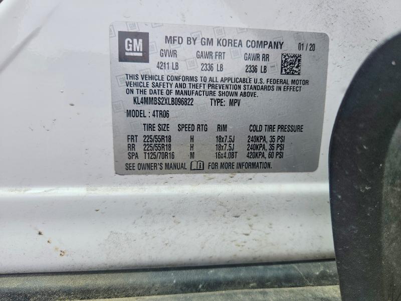 53403456 :رقم المزاد ، KL4MMBS2XLB096822 vin ، 2020 Buick Encore Gx مزاد بيع