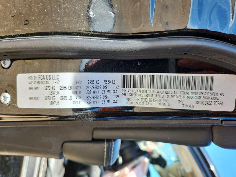 Aukcja sprzedaży 2017 Jeep Cherokee, vin: 1C4PJMDB3HW645300, numer aukcji: 55191226