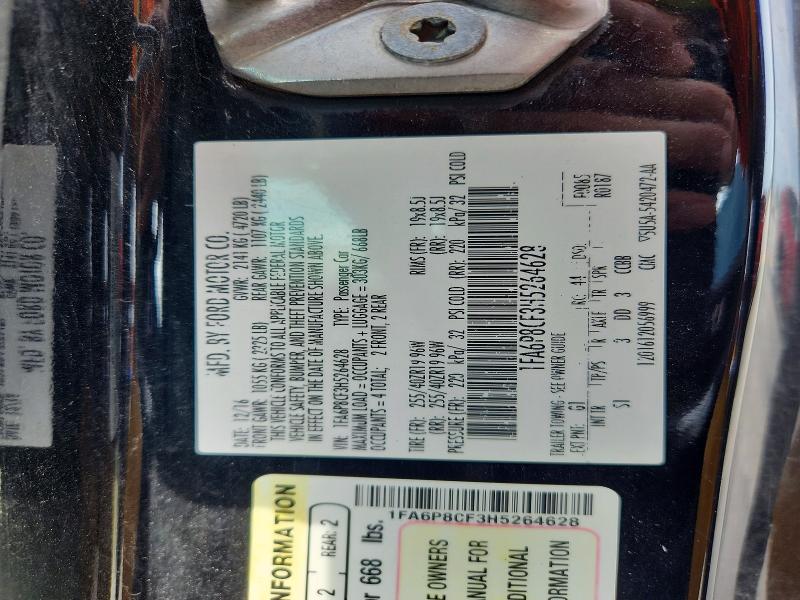Продажа на аукционе авто 2017 Ford Mustang, vin: 1FA6P8CF3H5264628, номер лота: 55418066