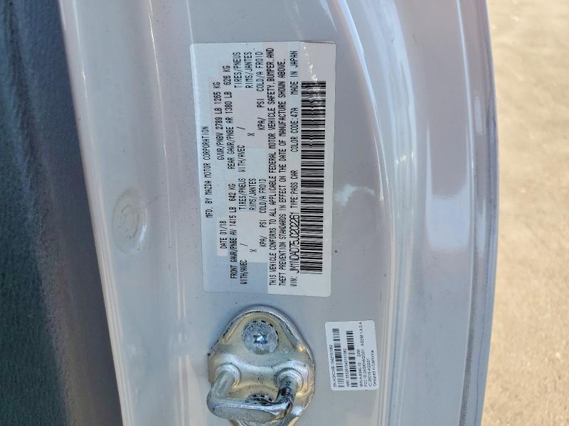 52751866 :رقم المزاد ، JM1NDAD75J0202261 vin ، 2018 Mazda Mx-5 Miata مزاد بيع