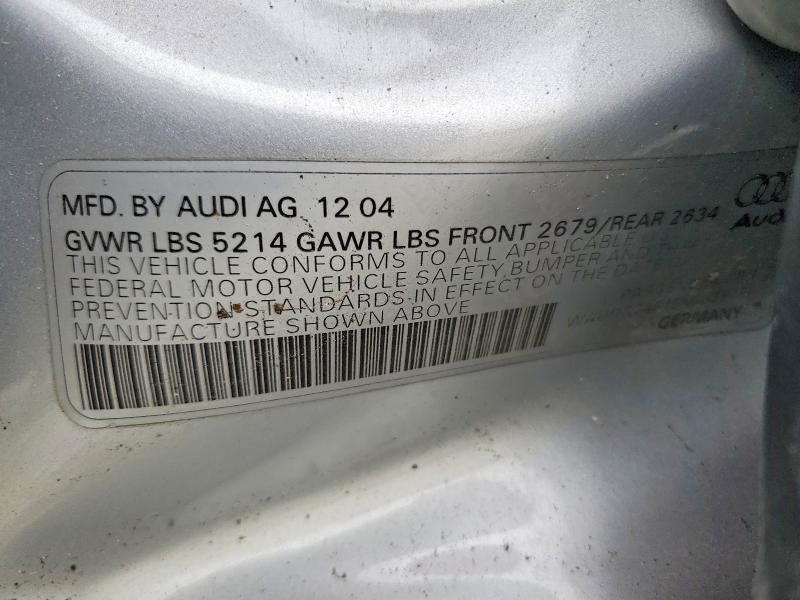 Aukcja sprzedaży 2005 Audi A6, vin: WAUDG74F15N083871, numer aukcji: 53580996