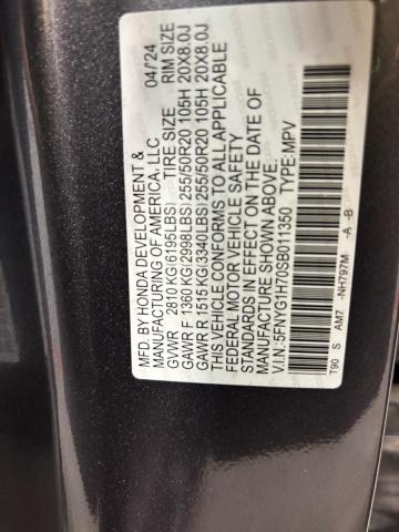 Продаж на аукціоні авто 2025 Honda Pilot, vin: 5FNYG1H70SB011350, номер лоту: 53663706