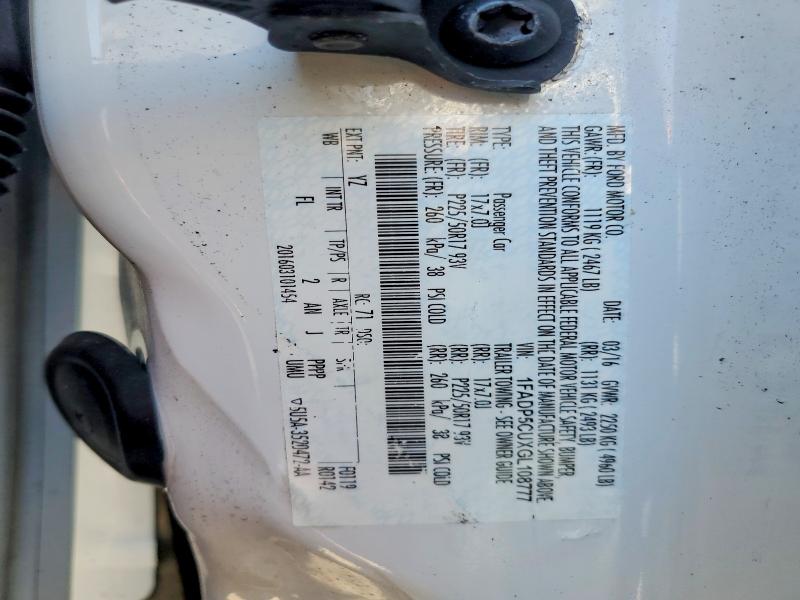 Aukcja sprzedaży 2016 Ford C-max, vin: 1FADP5CUXGL108777, numer aukcji: 53799476
