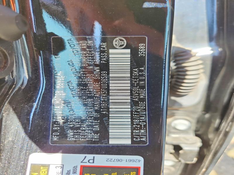 Aukcja sprzedaży 2015 Toyota Camry, vin: 4T1BF1FK5FU036589, numer aukcji: 55078396