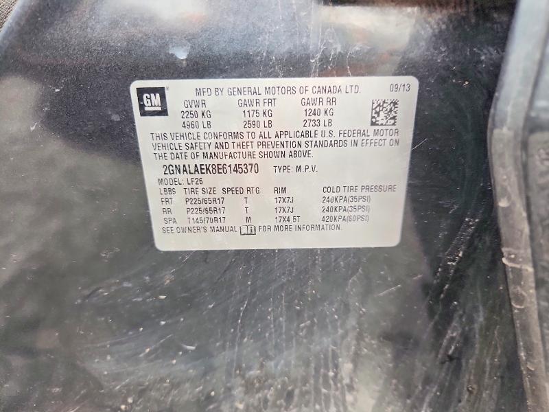 Продажа на аукционе авто 2014 Chevrolet Equinox, vin: 2GNALAEK8E6145370, номер лота: 53421996