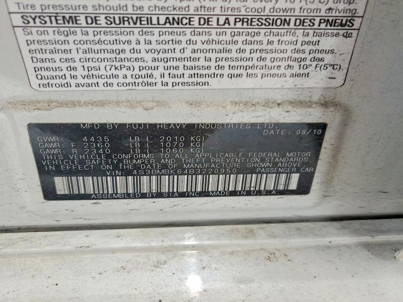 Продажа на аукционе авто 2011 Subaru Legacy, vin: 4S3BMBK64B3220950, номер лота: 53513186