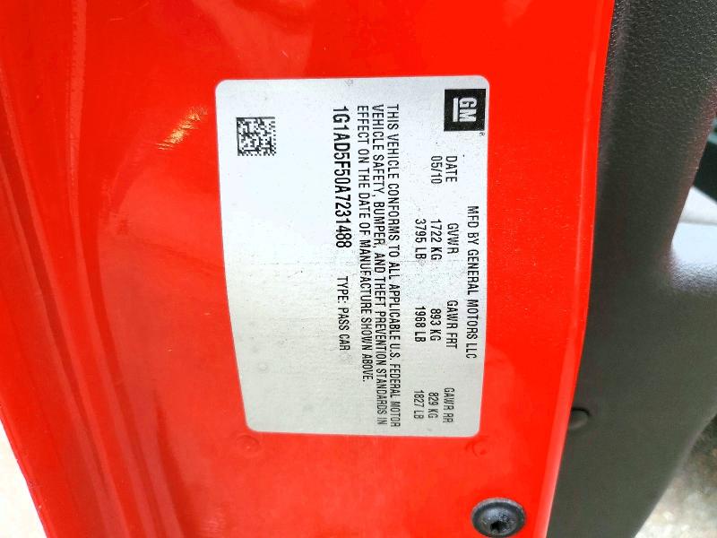 Продажа на аукционе авто 2010 Chevrolet Cobalt, vin: 1G1AD5F50A7231488, номер лота: 52681986