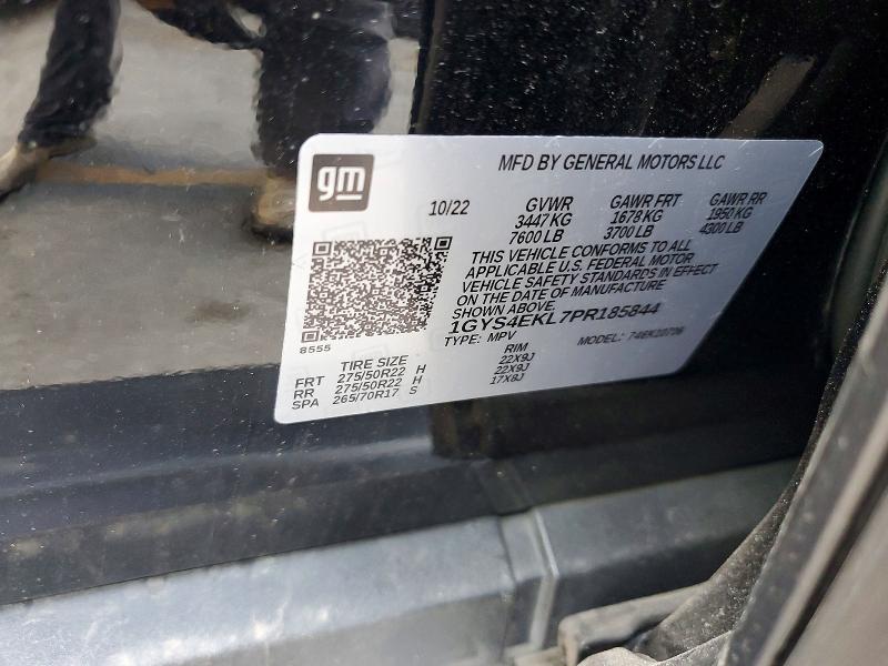 54125996 :رقم المزاد ، 1GYS4EKL7PR185844 vin ، 2023 Cadillac Escalade مزاد بيع